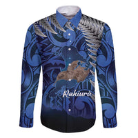 New Zealand Stewart Island Family Matching Off Shoulder Short Dress and Hawaiian Shirt Rakiura Kiwi Maori Glowing Sky