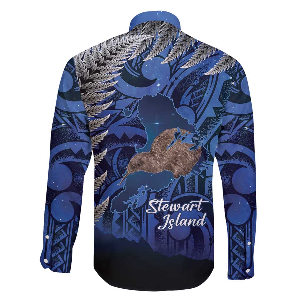 New Zealand Stewart Island Family Matching Off Shoulder Short Dress and Hawaiian Shirt Rakiura Kiwi Maori Glowing Sky