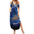 New Zealand Stewart Island Family Matching Summer Maxi Dress and Hawaiian Shirt Rakiura Kiwi Maori Glowing Sky