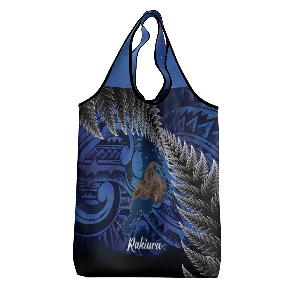 New Zealand Stewart Island Grocery Bag Rakiura Kiwi Maori Glowing Sky