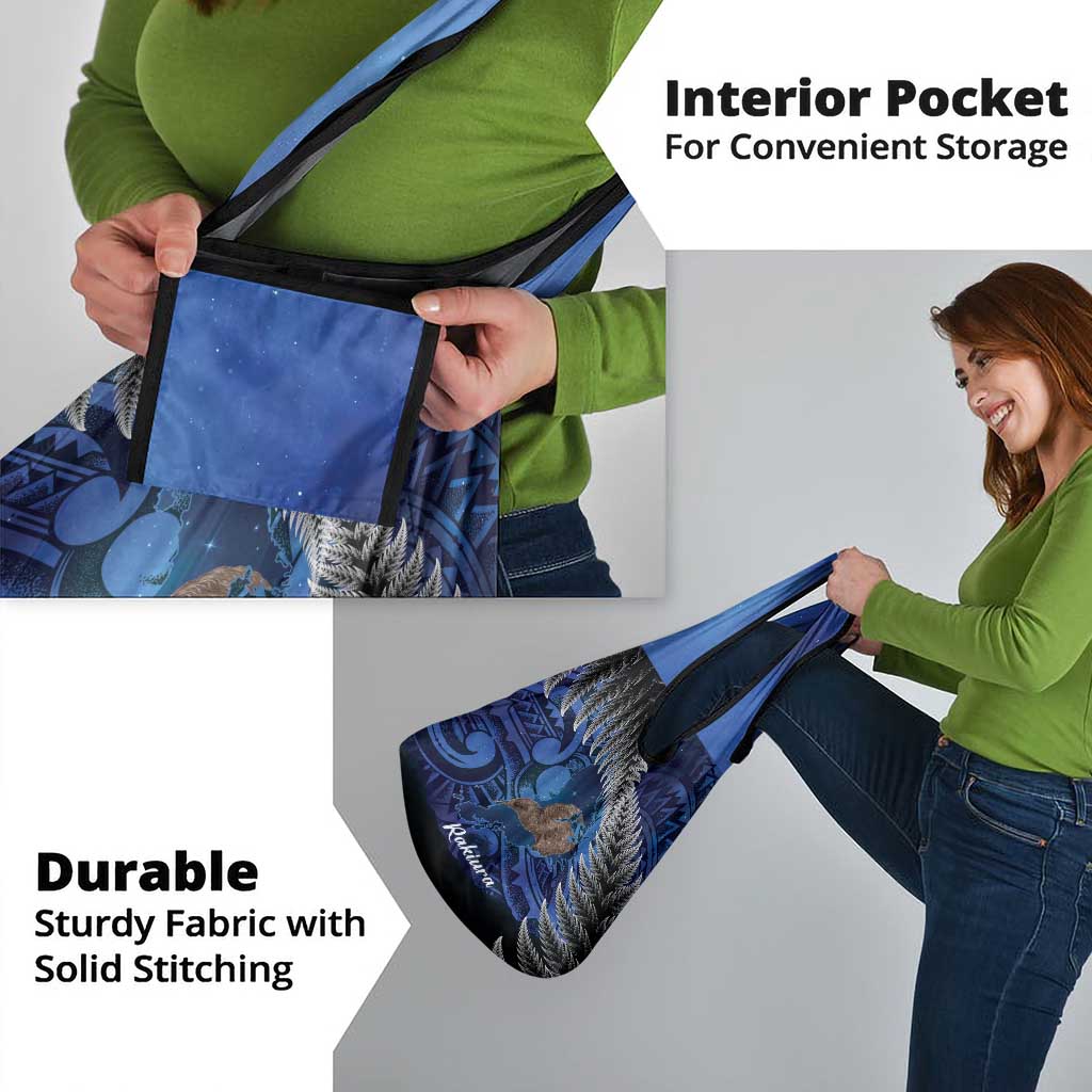 New Zealand Stewart Island Grocery Bag Rakiura Kiwi Maori Glowing Sky