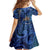 New Zealand Stewart Island Kid Short Sleeve Dress Rakiura Kiwi Maori Glowing Sky