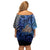 New Zealand Stewart Island Off Shoulder Short Dress Rakiura Kiwi Maori Glowing Sky