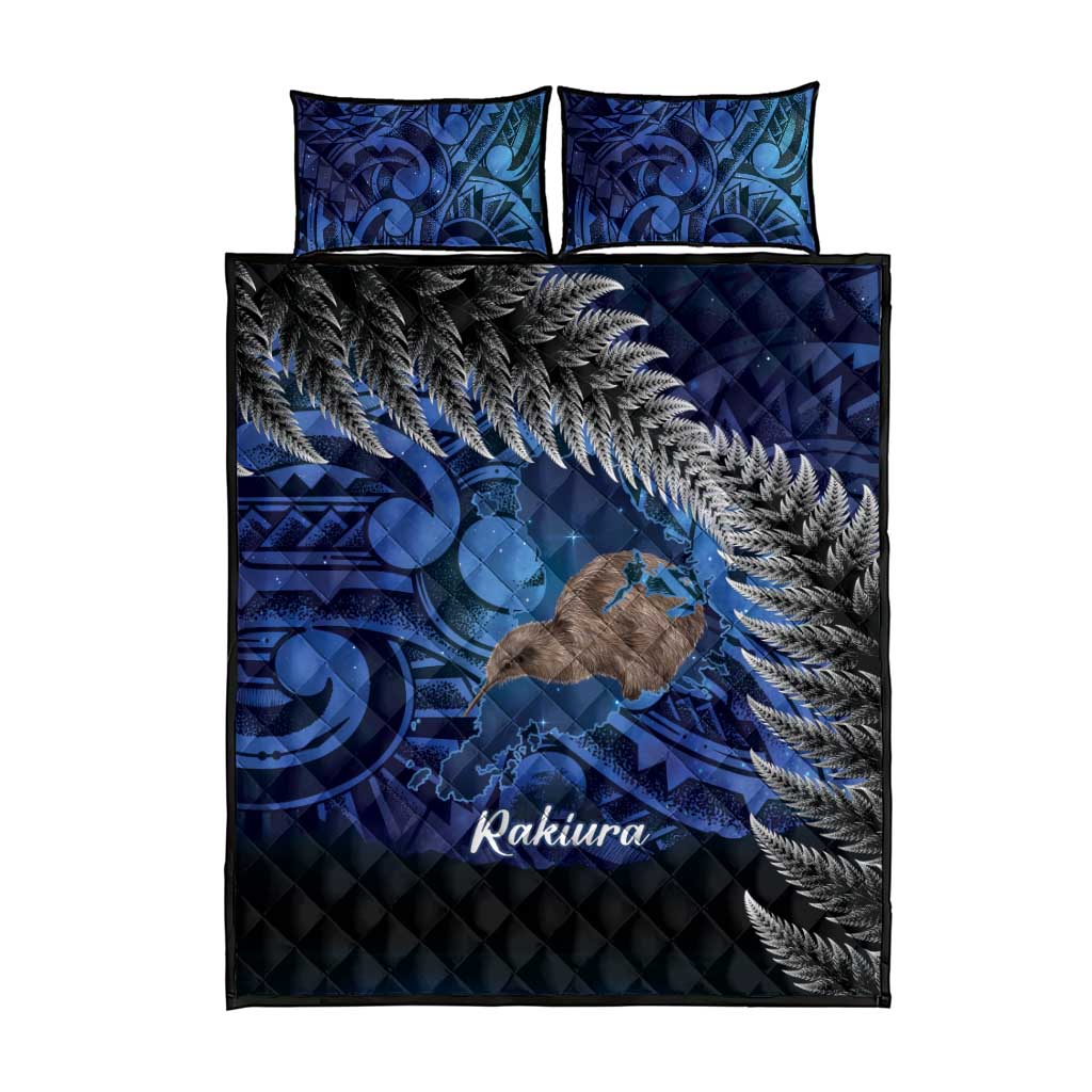 New Zealand Stewart Island Quilt Bed Set Rakiura Kiwi Maori Glowing Sky