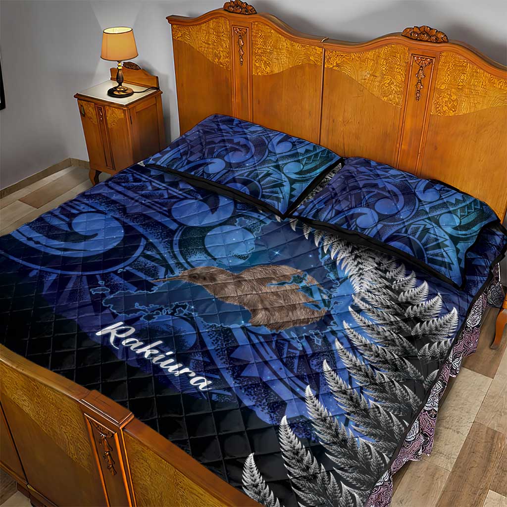 New Zealand Stewart Island Quilt Bed Set Rakiura Kiwi Maori Glowing Sky