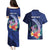 Personalised Guam Liberation Day Couples Matching Puletasi and Hawaiian Shirt Happy 80th Anniversary Fish Hook Mix Tropical Flowers