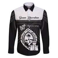 Guam Liberation Day Family Matching Summer Maxi Dress and Hawaiian Shirt Biba Guahan Chamorro 80th Anniversary - Black