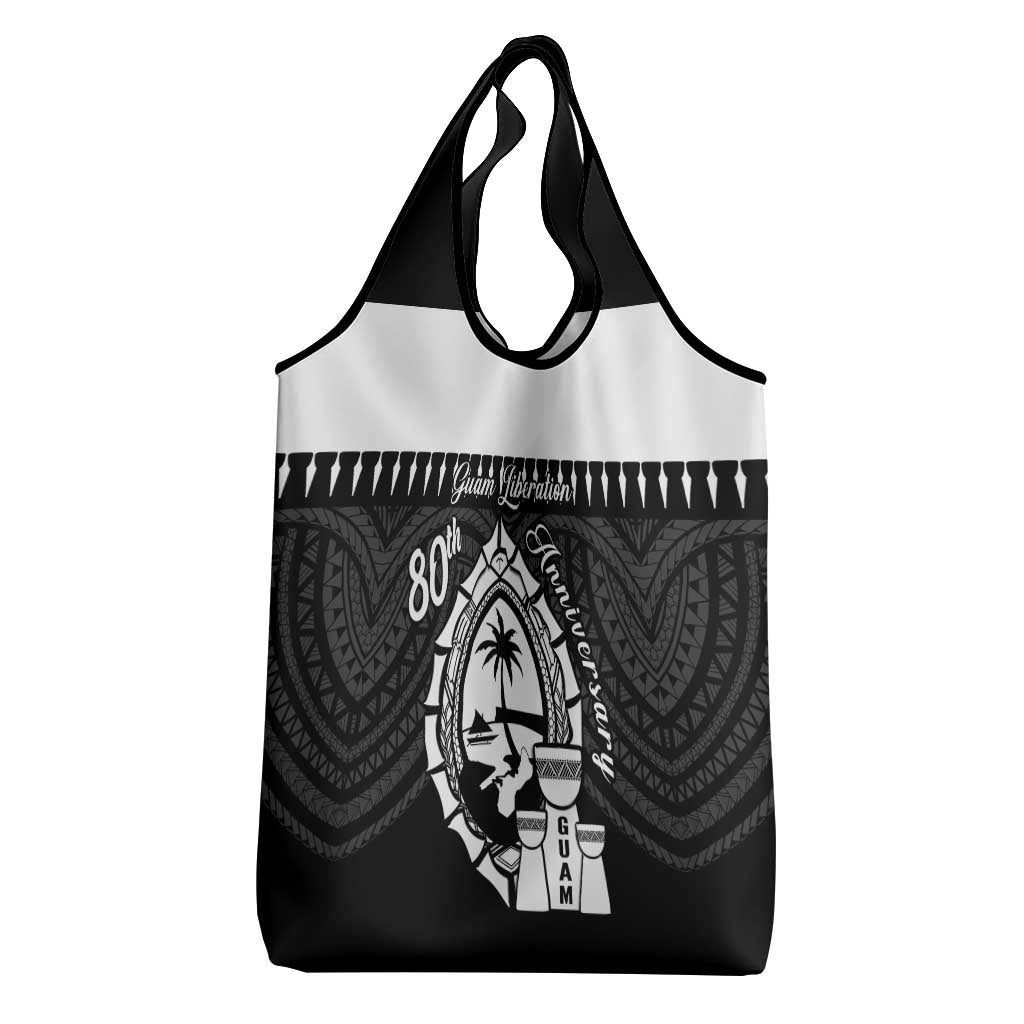 Guam Liberation Day Grocery Bag Biba Guahan Chamorro 80th Anniversary - Black