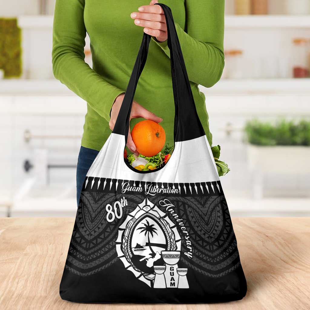 Guam Liberation Day Grocery Bag Biba Guahan Chamorro 80th Anniversary - Black