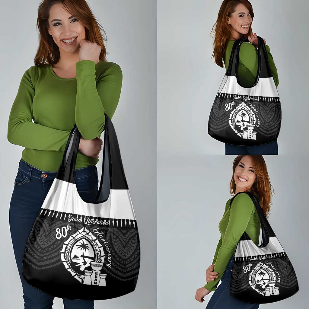 Guam Liberation Day Grocery Bag Biba Guahan Chamorro 80th Anniversary - Black