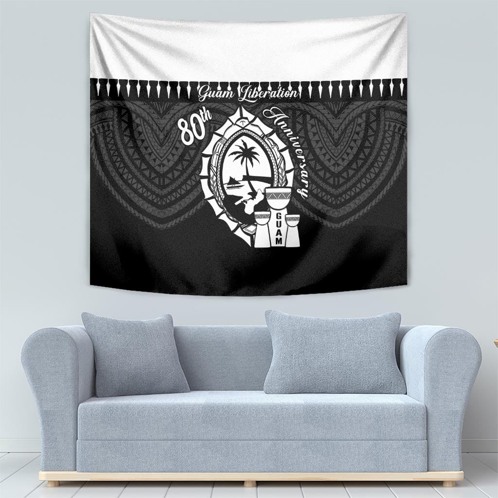 Guam Liberation Day Tapestry Biba Guahan Chamorro 80th Anniversary - Black