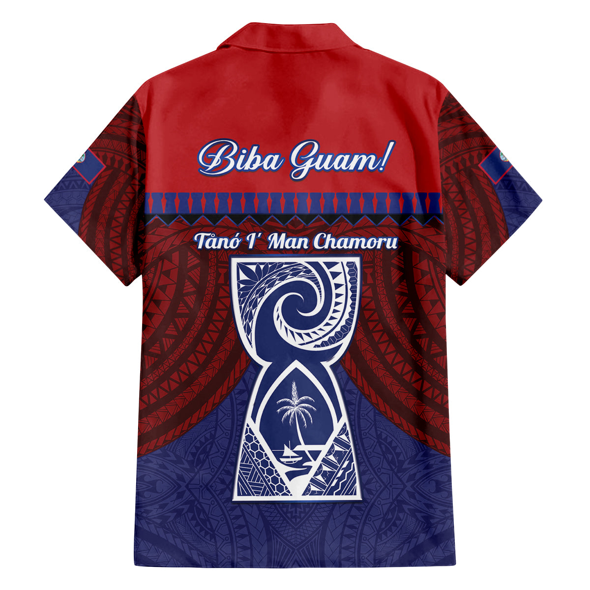 Guam Liberation Day Family Matching Tank Maxi Dress and Hawaiian Shirt Biba Guahan Chamorro 80th Anniversary - Blue LT14 - Polynesian Pride