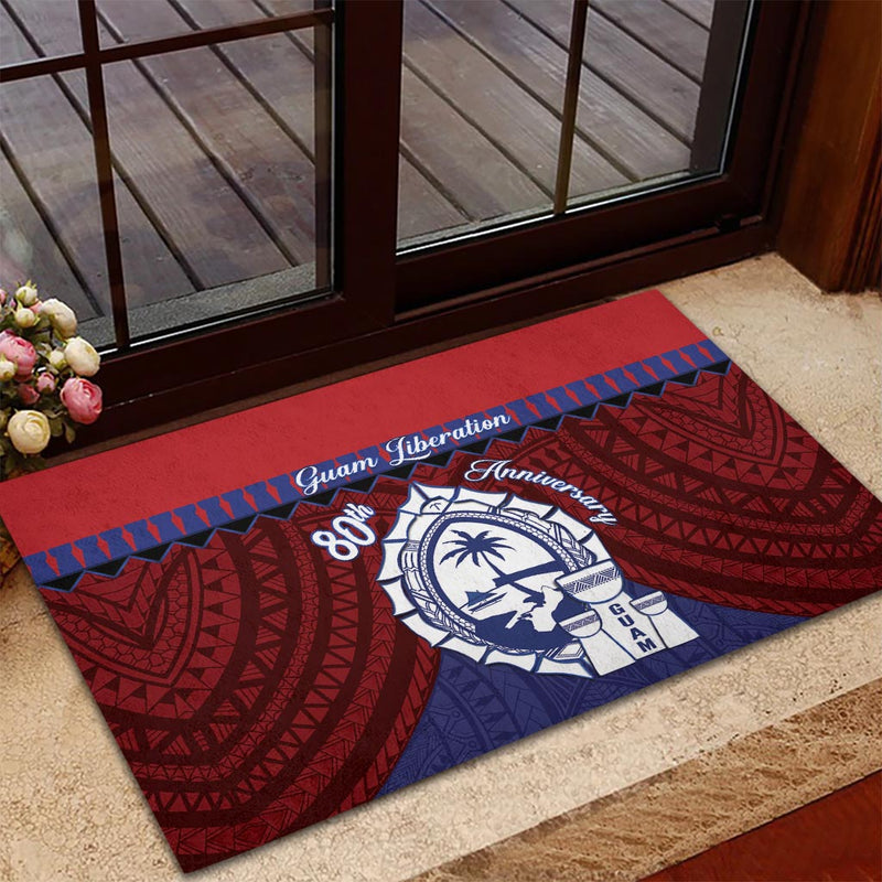 Guam Liberation Day Rubber Doormat Biba Guahan Chamorro 80th Anniversary