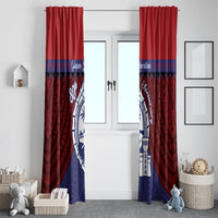 Guam Liberation Day Window Curtain Biba Guahan Chamorro 80th Anniversary - Blue