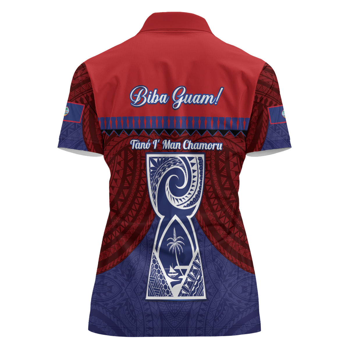Guam Liberation Day Women Polo Shirt Biba Guahan Chamorro 80th Anniversary - Blue