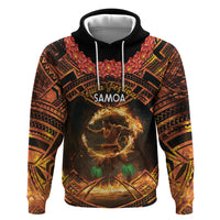 Samoa Teuila 2024 Festival Hoodie Samoan Siva Afi With Red Gingers LT14 Pullover Hoodie Black - Polynesian Pride