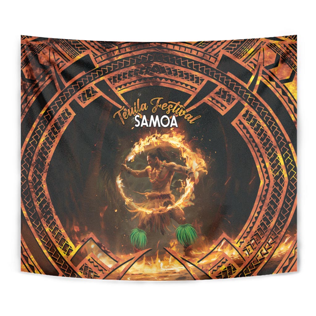Samoa Teuila 2024 Festival Tapestry Samoan Siva Afi With Red Gingers