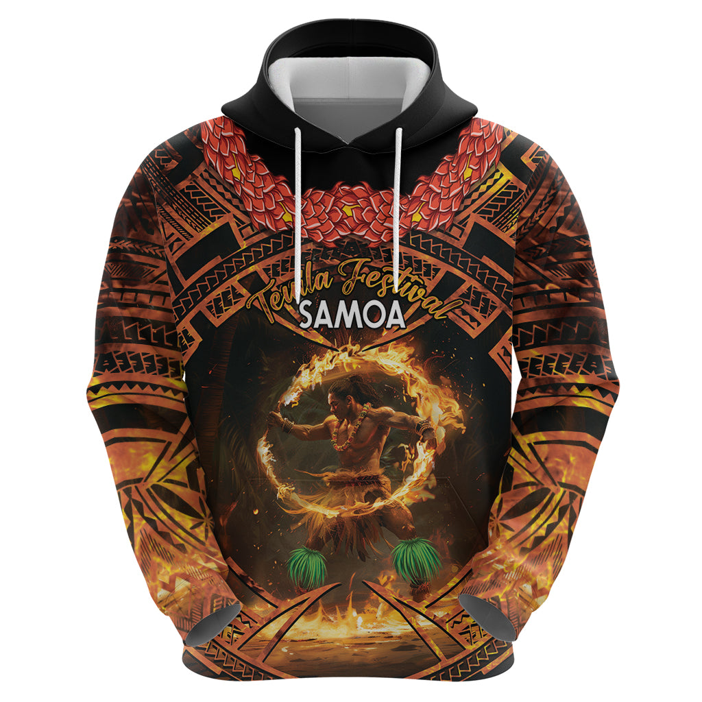 Samoa Teuila 2024 Festival Zip Hoodie Samoan Siva Afi With Red Gingers