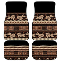 Black Samoa Siapo Teuila Flowers Car Mats