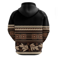 Black Samoa Siapo Teuila Flowers Hoodie LT14 - Polynesian Pride