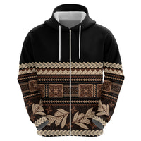 Black Samoa Siapo Teuila Flowers Hoodie LT14 - Polynesian Pride
