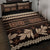 Black Samoa Siapo Teuila Flowers Quilt Bed Set