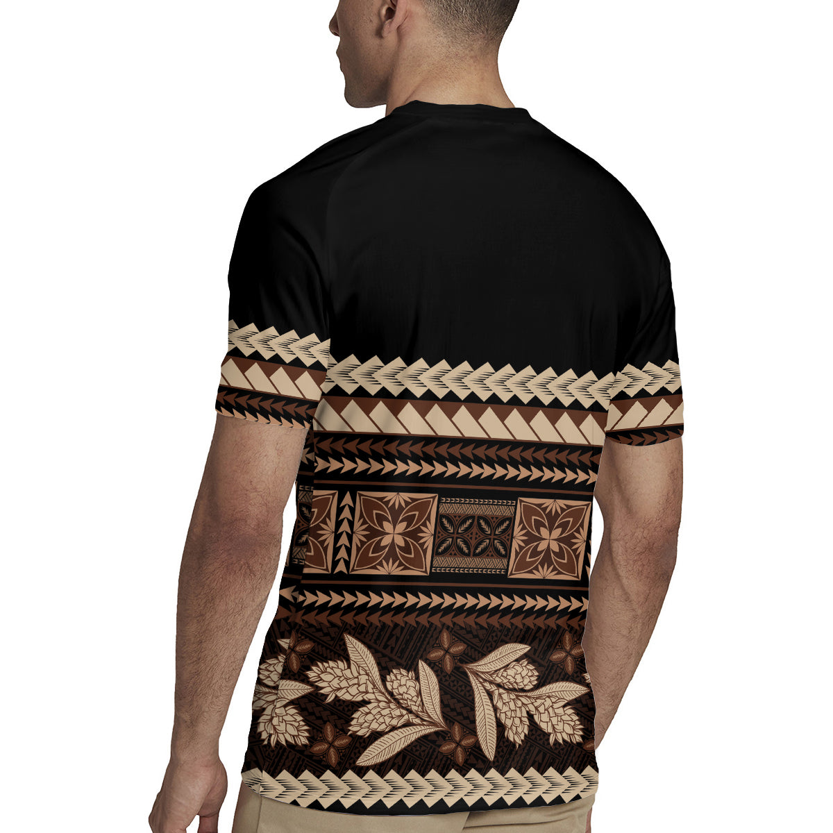 Black Samoa Siapo Teuila Flowers Rugby Jersey