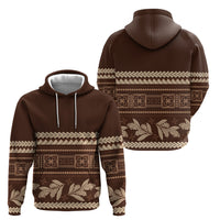 Brown Samoa Siapo Teuila Flowers Hoodie LT14 - Polynesian Pride