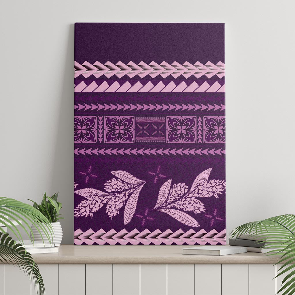 Purple Samoa Siapo Teuila Flowers Canvas Wall Art