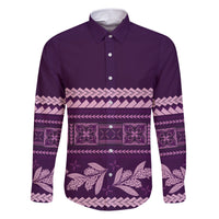 Purple Samoa Siapo Teuila Flowers Family Matching Short Sleeve Bodycon Dress and Hawaiian Shirt