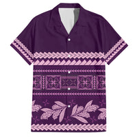 Purple Samoa Siapo Teuila Flowers Hawaiian Shirt