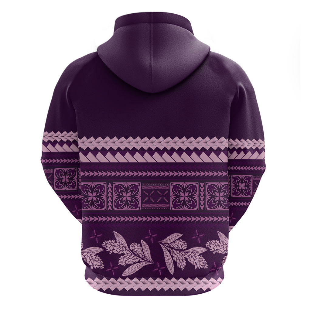 Purple Samoa Siapo Teuila Flowers Hoodie LT14 - Polynesian Pride