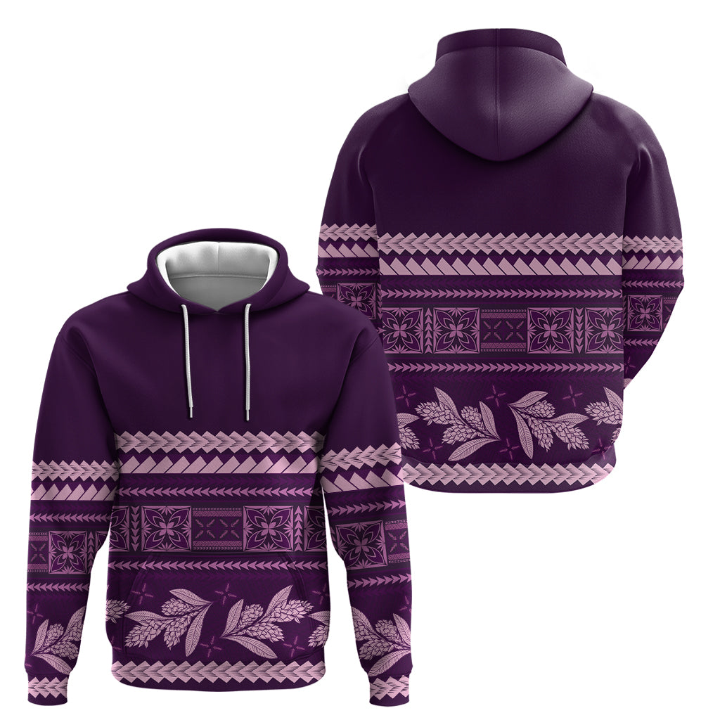 Purple Samoa Siapo Teuila Flowers Hoodie LT14 - Polynesian Pride