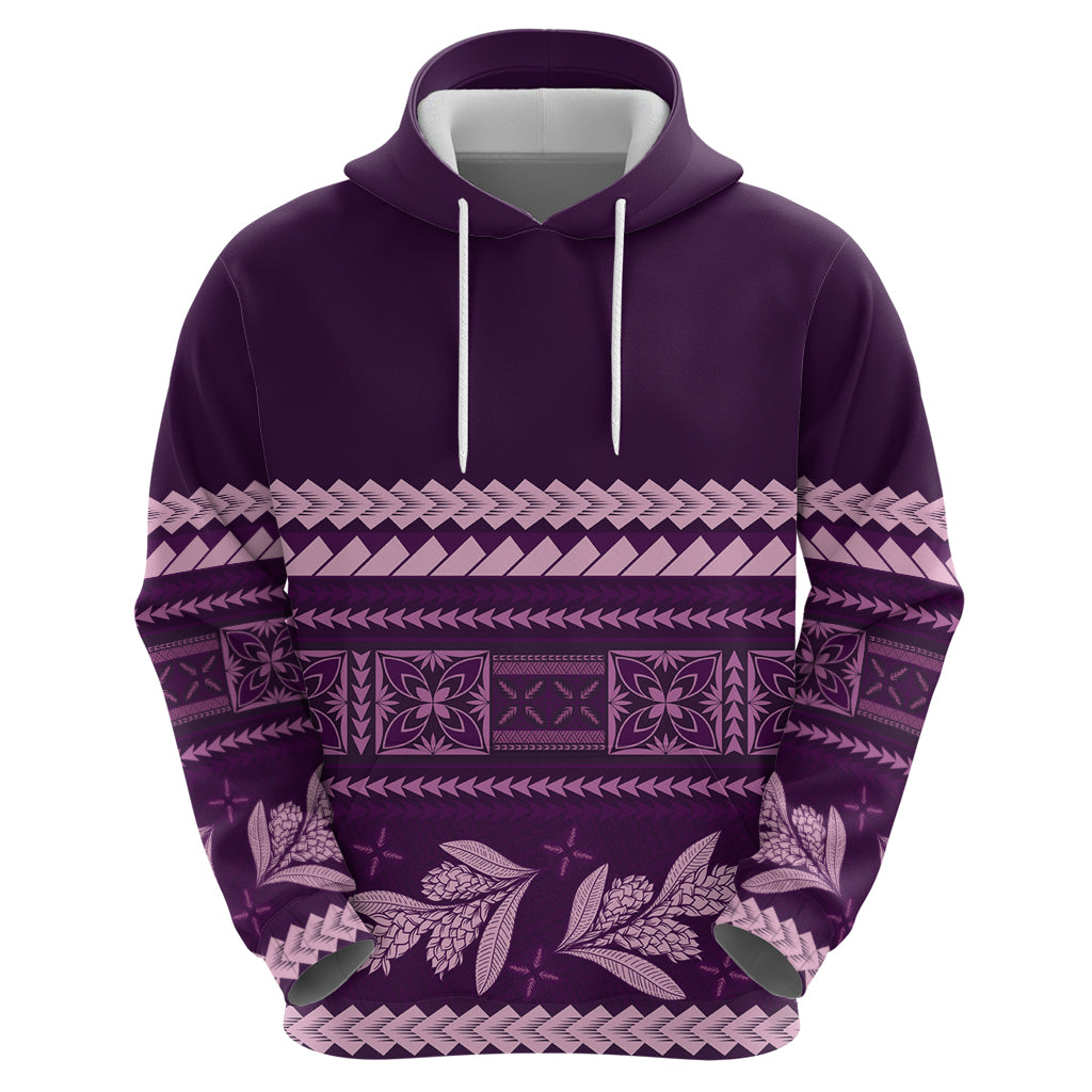 Purple Samoa Siapo Teuila Flowers Hoodie LT14 - Polynesian Pride