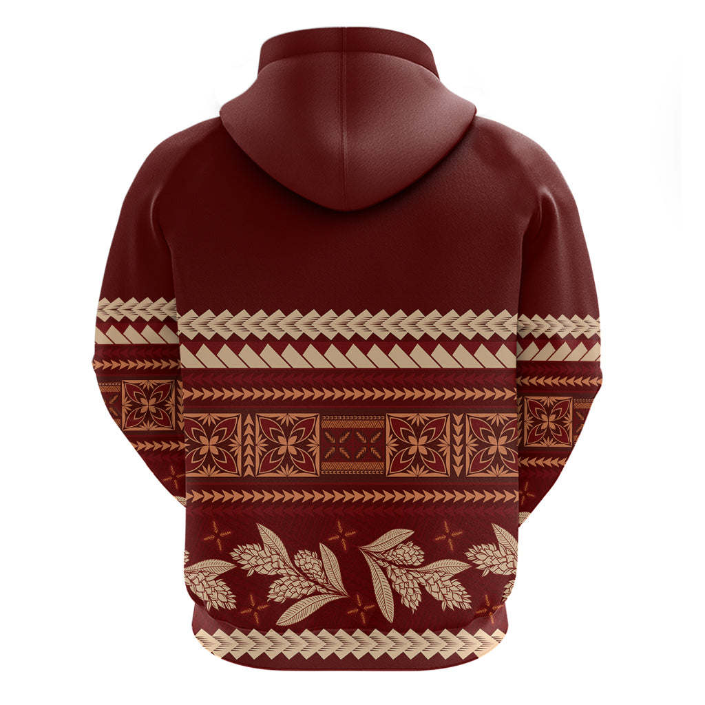 Red Samoa Siapo Teuila Flowers Hoodie LT14 - Polynesian Pride