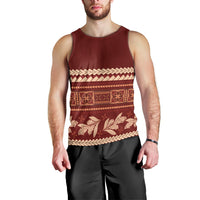 Red Samoa Siapo Teuila Flowers Men Tank Top