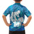 Turquoise Polynesia Father's Day Family Matching Short Sleeve Bodycon Dress and Hawaiian Shirt Dad You Are My Hero