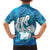 Turquoise Polynesia Father's Day Family Matching Summer Maxi Dress and Hawaiian Shirt Dad You Are My Hero