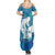Turquoise Polynesia Father's Day Family Matching Summer Maxi Dress and Hawaiian Shirt Dad You Are My Hero