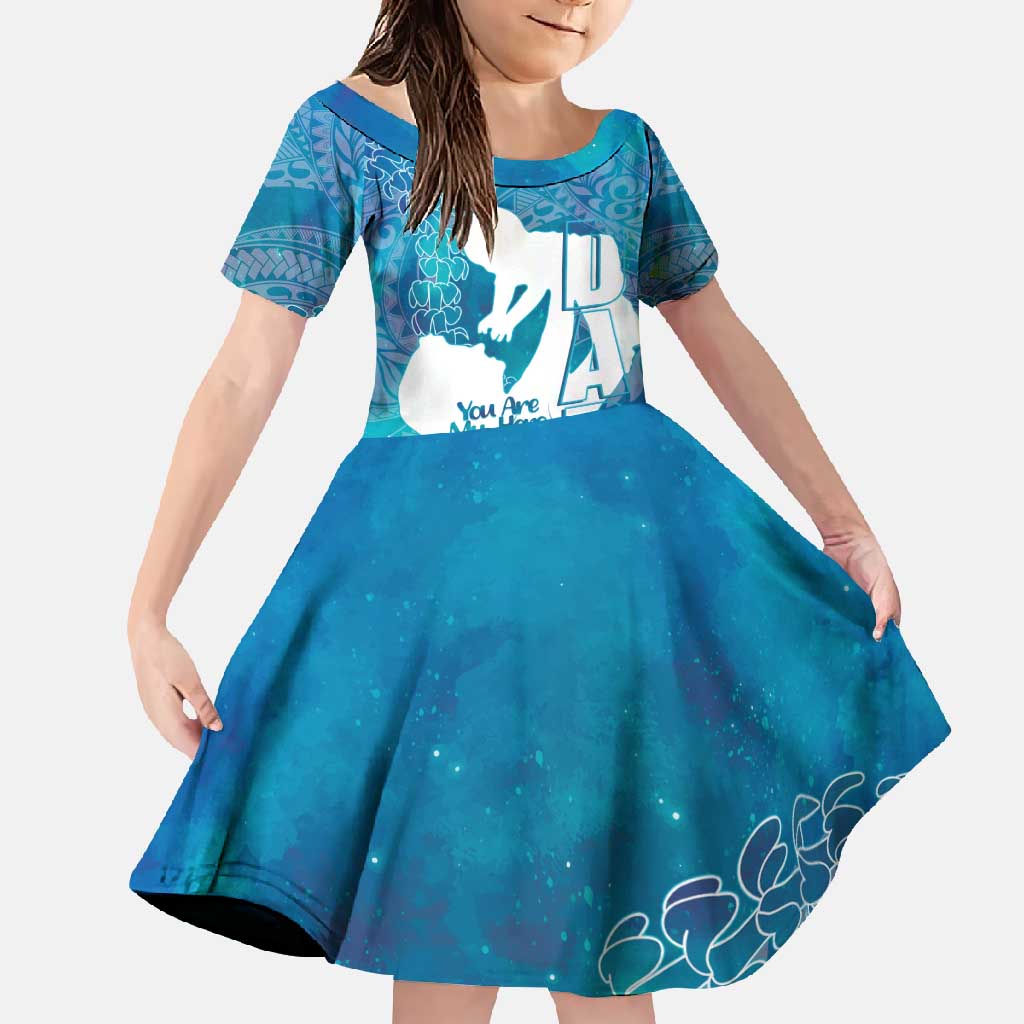 Turquoise Polynesia Father's Day Family Matching Tank Maxi Dress and Hawaiian Shirt Dad You Are My Hero