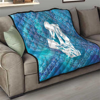 Turquoise Polynesia Father's Day Quilt Dad You Are My Hero