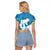 Turquoise Polynesia Father's Day Raglan Cropped T Shirt Dad You Are My Hero