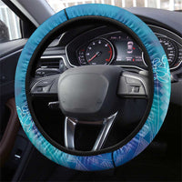Turquoise Polynesia Father's Day Steering Wheel Cover Dad You Are My Hero