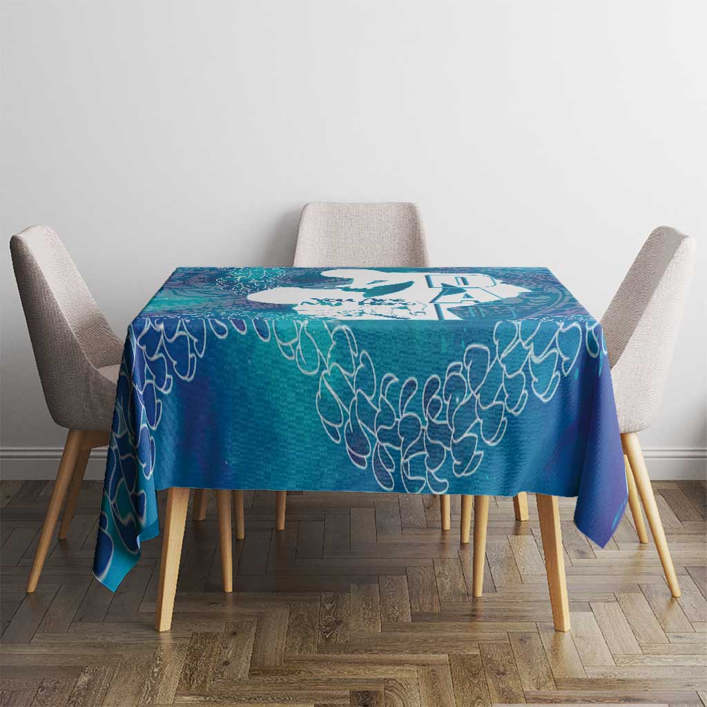 Turquoise Polynesia Father's Day Tablecloth Dad You Are My Hero