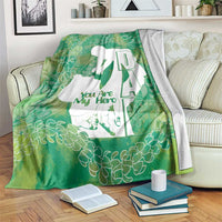 Green Polynesia Father's Day Blanket Dad You Are My Hero