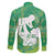 Green Polynesia Father's Day Family Matching Long Sleeve Bodycon Dress and Hawaiian Shirt Dad You Are My Hero