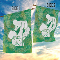 Green Polynesia Father's Day Garden Flag Dad You Are My Hero