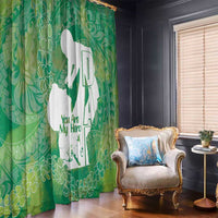 Green Polynesia Father's Day Window Curtain Dad You Are My Hero