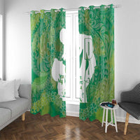 Green Polynesia Father's Day Window Curtain Dad You Are My Hero