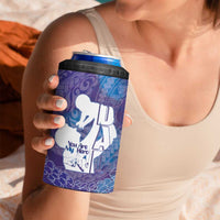 Purple Polynesia Father's Day 4 in 1 Can Cooler Tumbler Dad You Are My Hero